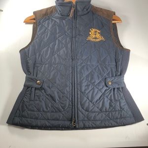 Ralph Lauren Sport Crest Vest Navy ZipDiamond Vest